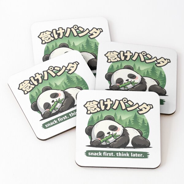 Item preview, Snack First, Think Later Panda designed and sold by AlvelinaCP.