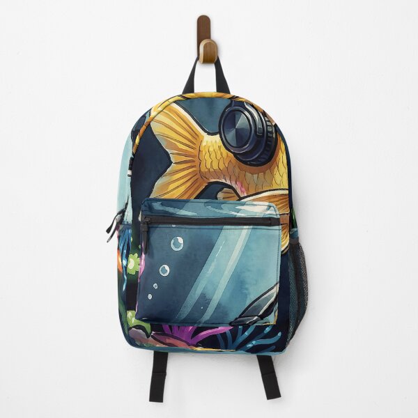 Item preview, Goldfish Listening to Music designed and sold by Serene Strokes Art.