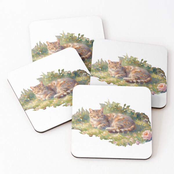 Item preview, Serene Impressionist Garden Cat designed and sold by WalterAdd.