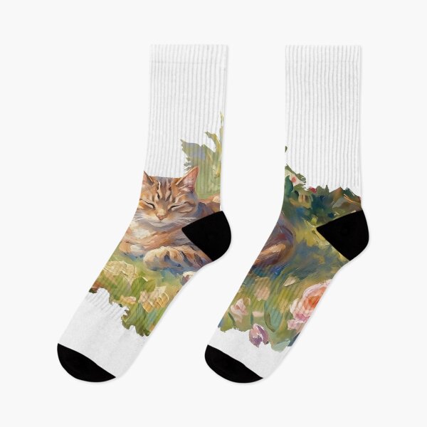 Item preview, Serene Impressionist Garden Cat designed and sold by WalterAdd.