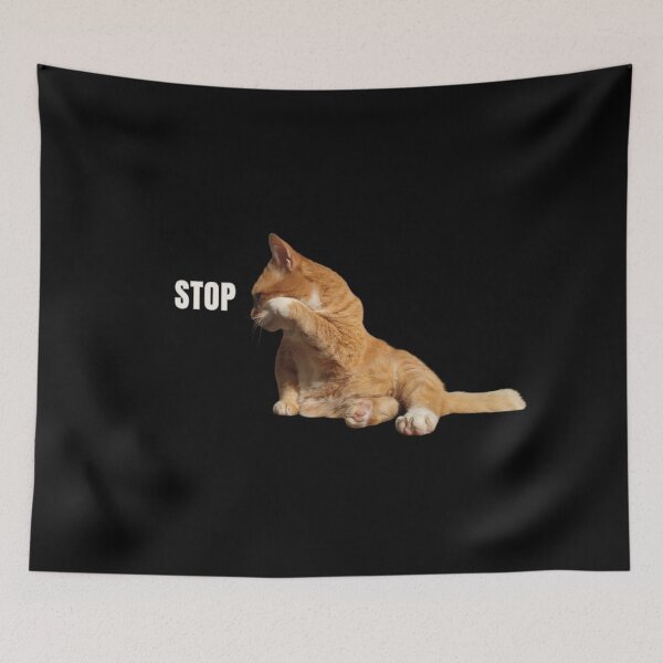 Item preview, STOP Cat Meme designed and sold by MB-CatPrints.