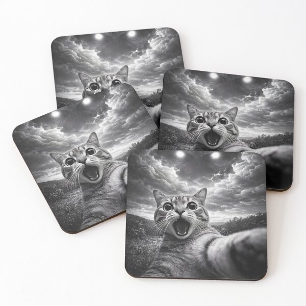 Item preview, Sky Monster Cat Selfie – Creepy Funny Horror Cat Meme Aesthetic designed and sold by disha-prints.