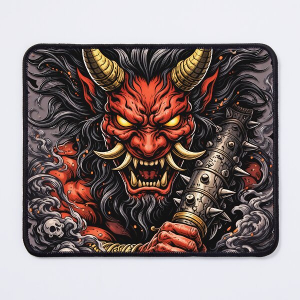 Item preview, Red Oni Demon – Japanese Tattoo Mask designed and sold by Totemica.