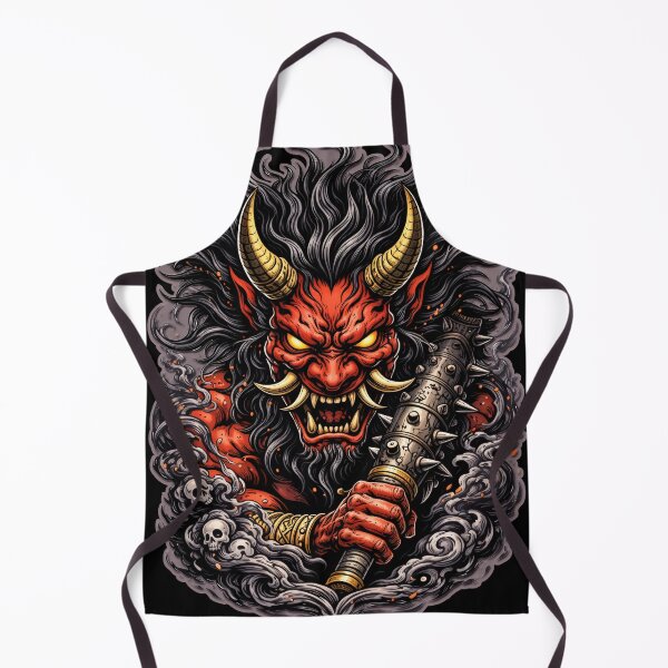 Item preview, Red Oni Demon – Japanese Tattoo Mask designed and sold by Totemica.