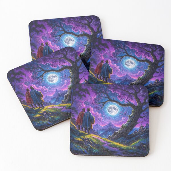 Item preview, Two Men Contemplating the Moon - Caspar David Friedrich Psychedelic Remix designed and sold by Lucid Dream Pixel.