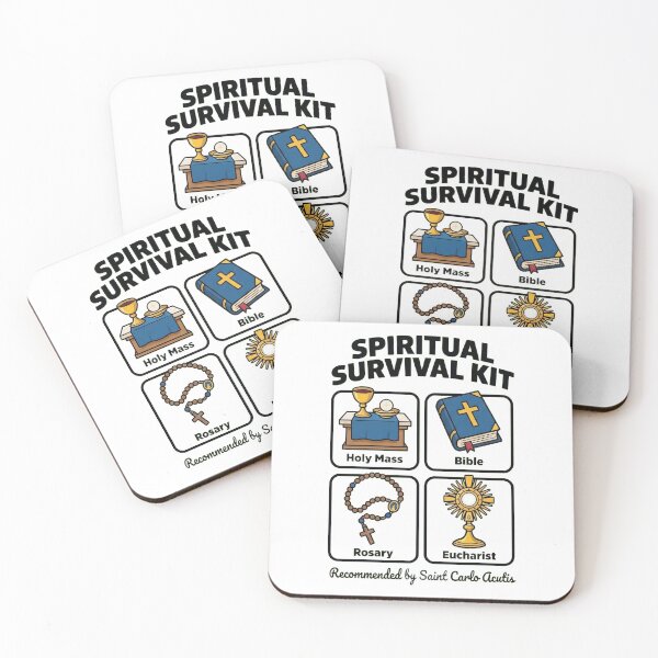 Item preview, Spiritual Survival Kit Saint Carlo Acutis Catholic Faith Gift designed and sold by TeesForTheWorld.