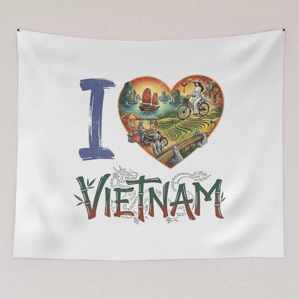 Item preview, I Heart Vietnam Love Vietnamese Pride Asian Asia designed and sold by Leonardo Palumbo.