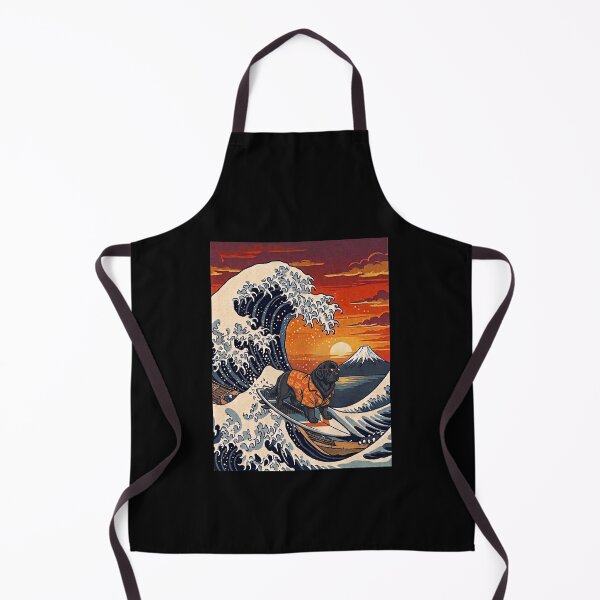 Item preview, Funny Newfoundland Surfer Kanagawa Wave Japanese Sunset Vintage Mom Dad Kids designed and sold by FurryHavenPH.