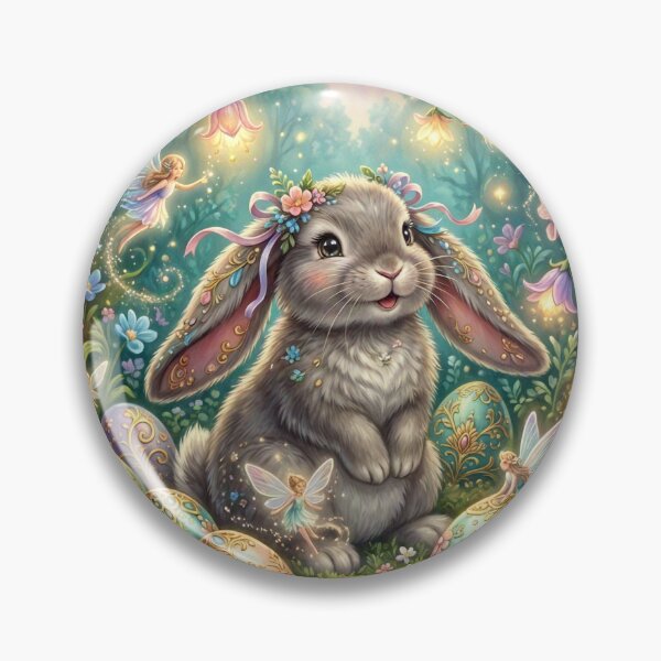 Item preview, Cute Fantasy Bunny amoung Easter Eggs designed and sold by NecroScrolls.