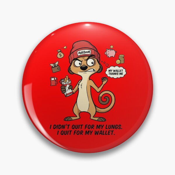 Item preview, Funny Quitting Smoking Meerkat – My Wallet Thanks Me Retro Cartoon designed and sold by mAXiBoOM.