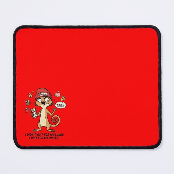 Item preview, Funny Quitting Smoking Meerkat – My Wallet Thanks Me Retro Cartoon designed and sold by mAXiBoOM.