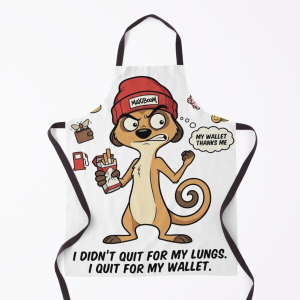Item preview, Funny Quitting Smoking Meerkat – My Wallet Thanks Me Retro Cartoon designed and sold by mAXiBoOM.