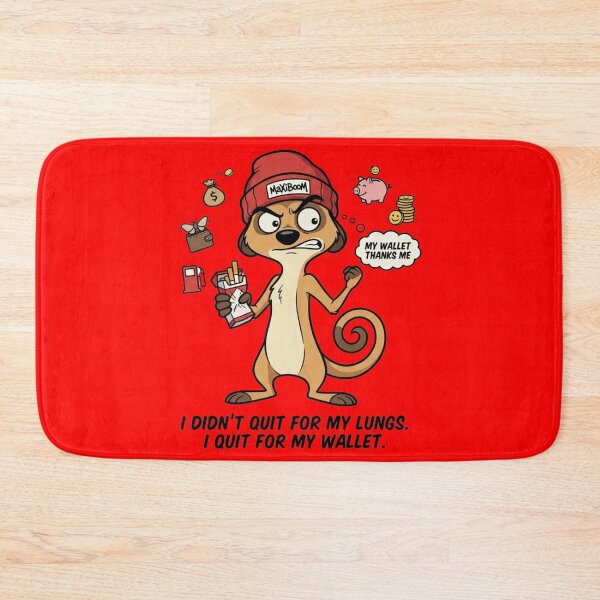 Item preview, Funny Quitting Smoking Meerkat – My Wallet Thanks Me Retro Cartoon designed and sold by mAXiBoOM.