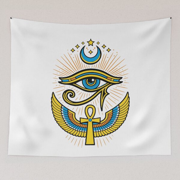 Item preview, Eye of Horus, ancient Egyptian protection symbol, lucky charm, sacred mythology, pharaonic culture, spiritual amulet designed and sold by GulfSignature.