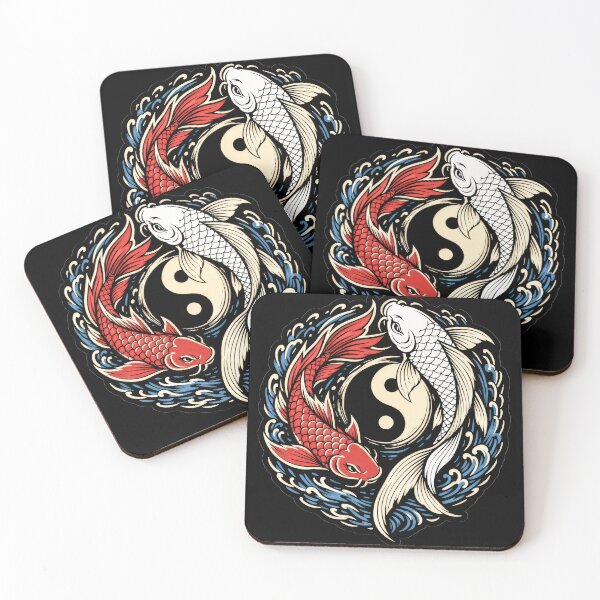 Item preview, Yin Yang Koi Fish – Japanese Tattoo Design designed and sold by Totemica.