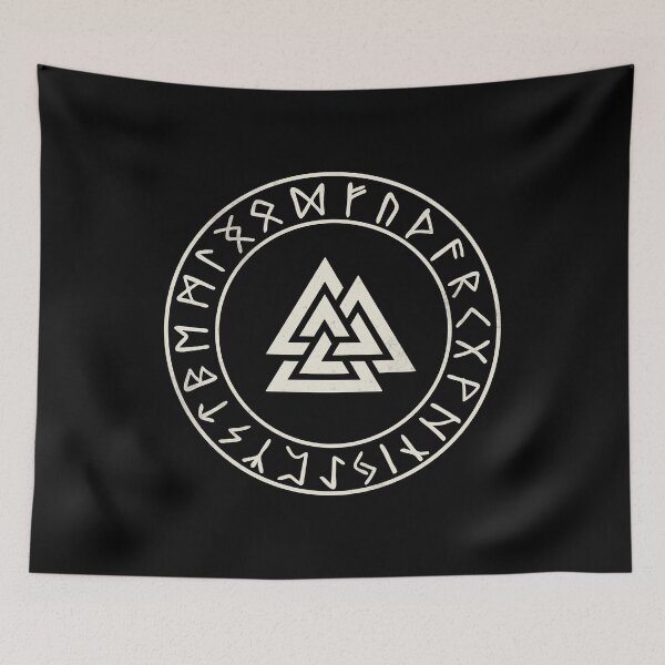Item preview, Valknut Viking Runes Symbol Minimalist Norse Pagan Design designed and sold by Fradikal.