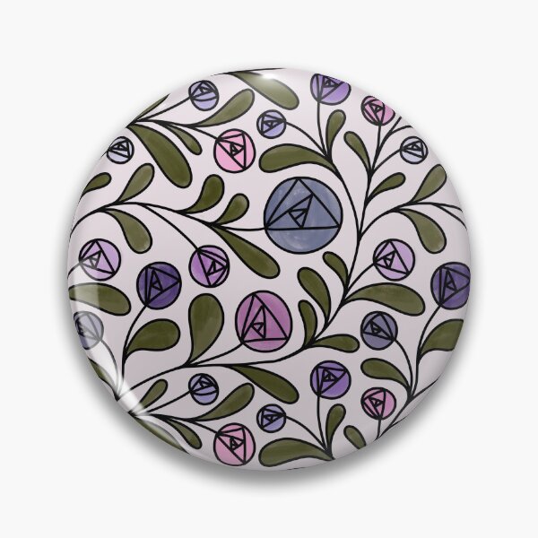 Artikelvorschau, Geometrische Blumenmuster - Winter entworfen und verkauft von Nicole Dawn Design.