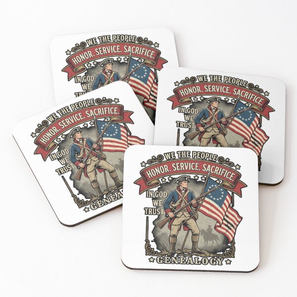 Item preview, Vintage Patriotic Revolutionary War Ancestor Genealogy Emblem designed and sold by chattsuede.
