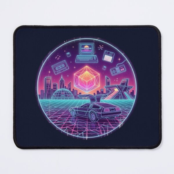 Item preview, "Synthwave Retro Tech Emblem" designed and sold by Dogandesighn.