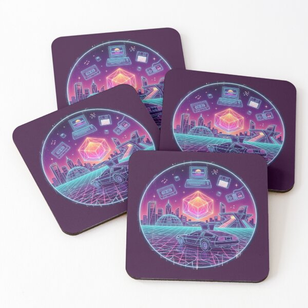 Item preview, "Synthwave Retro Tech Emblem" designed and sold by Dogandesighn.