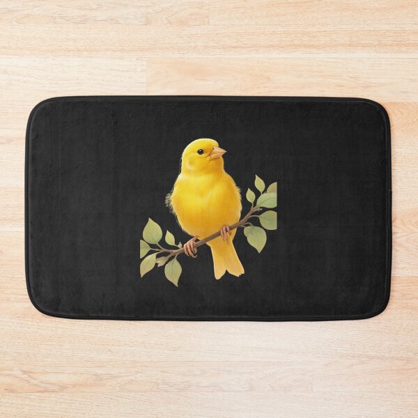 Item preview, Cute Fluffy Yellow Canary on a Branch - Soft Nature Art designed and sold by Almasarij.