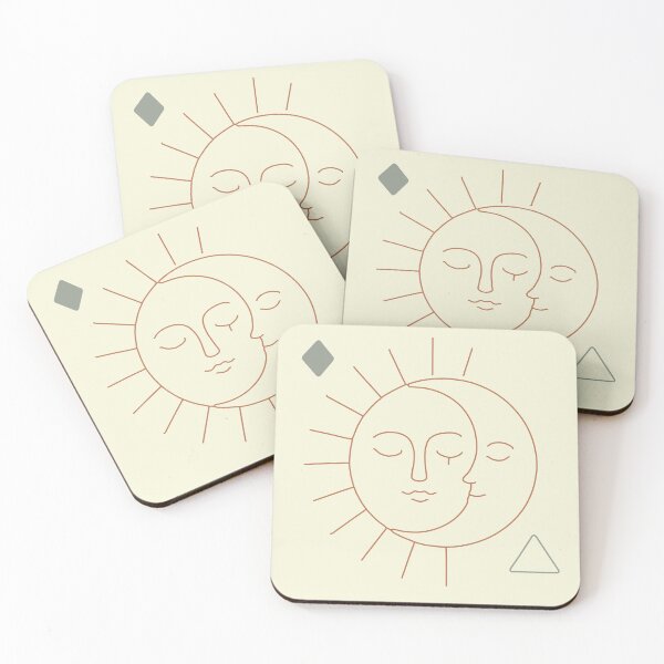 Item preview, Boho Sun and Moon Aesthetic Minimalist Line Art designed and sold by Pansilu Designs.
