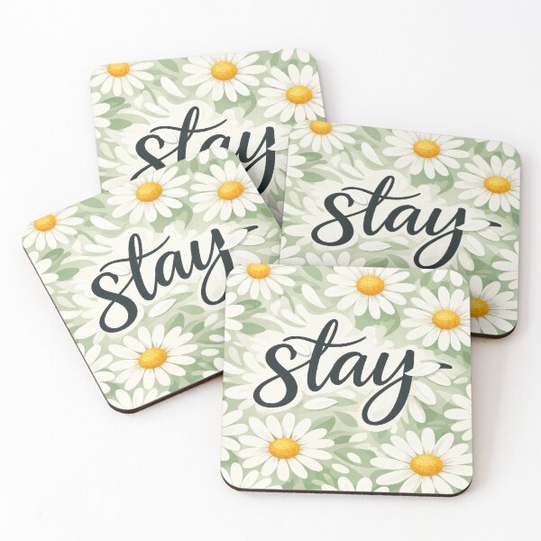 Item preview, Daisy Abstract with Stay Text designed and sold by Maria Dryfhout.