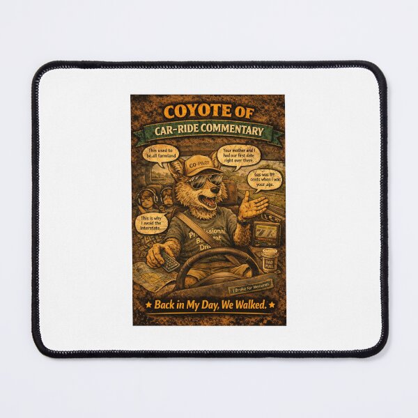 Item preview, Coyote of Car‑Ride Commentary – Dad Mode Burnout Beast designed and sold by MimisCornerCo.