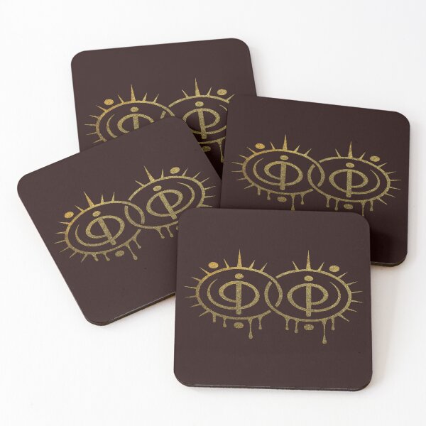 Item preview, Interlocked Golden Phi Sigils designed and sold by Ecosetereos.