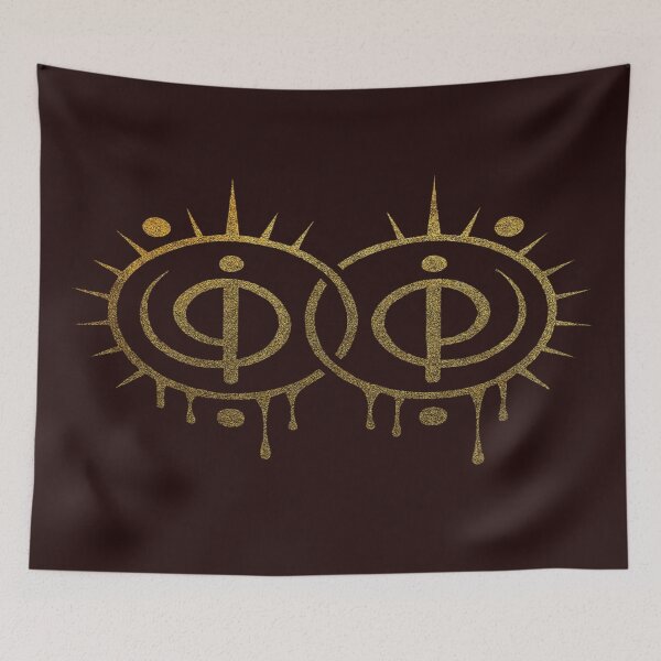 Item preview, Interlocked Golden Phi Sigils designed and sold by Ecosetereos.