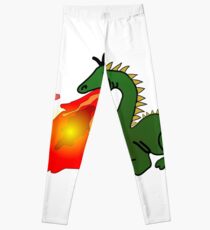 Fire Breathing Anthro Dinosaur Leggings