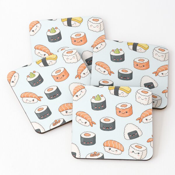 Item preview, Kawaii Sushi Pattern  designed and sold by Timegraf.