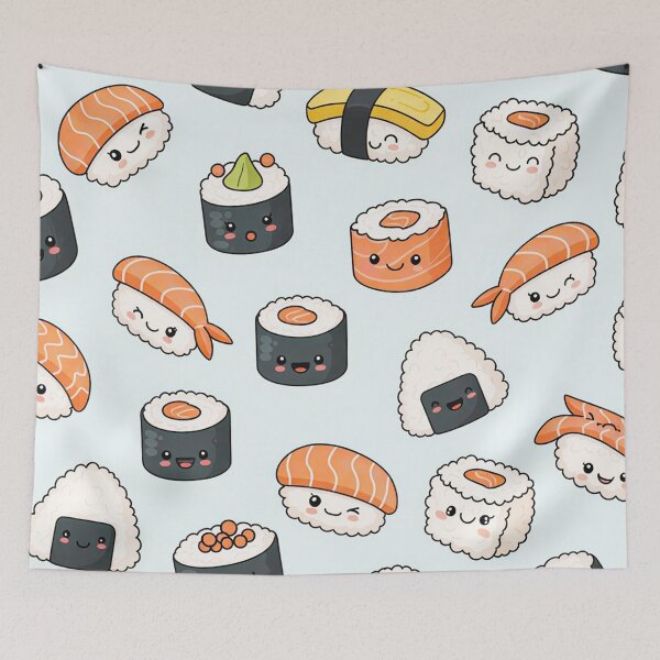 Item preview, Kawaii Sushi Pattern  designed and sold by Timegraf.