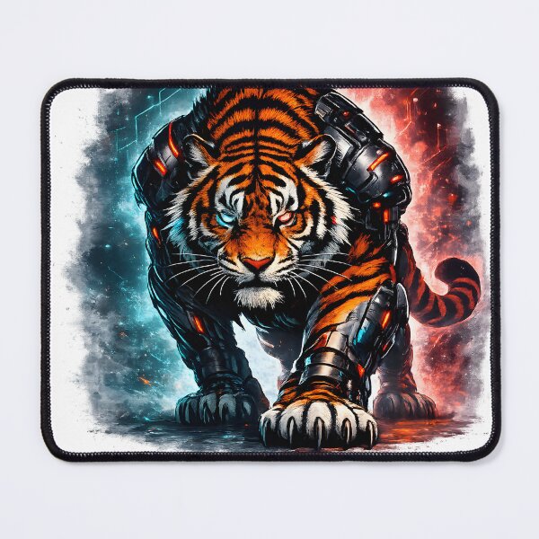 Item preview, Cyber Tiger – Neon Apex Predator | Futuristic Glitch Beast Design designed and sold by Z-arts.