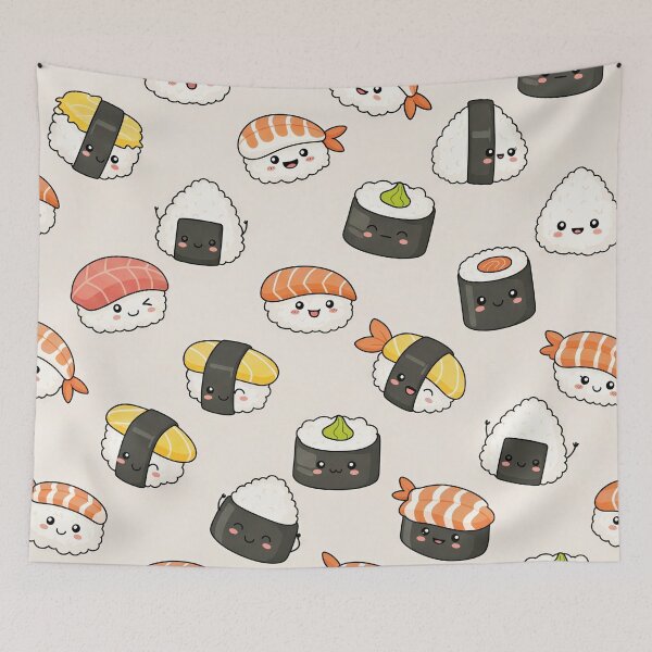 Item preview, Kawaii Sushi Pattern  designed and sold by Timegraf.