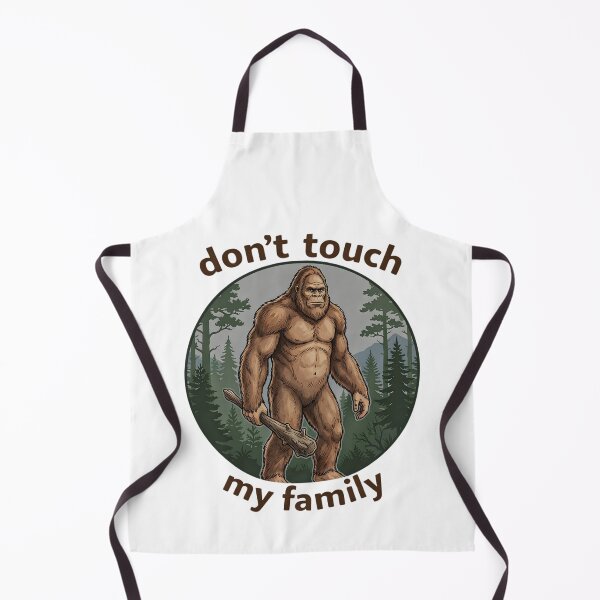Item preview, Don't Touch My Family - Protective Bigfoot Sasquatch Forest Design designed and sold by SoftInk Studio.