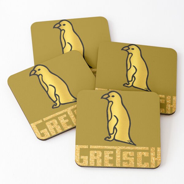 Item preview, Vintage Gretsch gold white penguin rock jazz Legendary Guitars and drums   designed and sold by Kludoman.