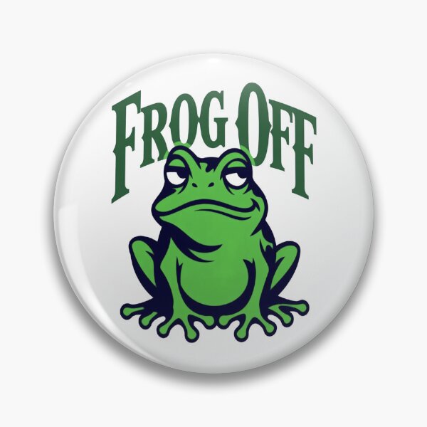 Item preview, Frog Off / Fuck Off – Chill Frog Meme Statement Shirt designed and sold by Lineforge by BehrfectMoments.