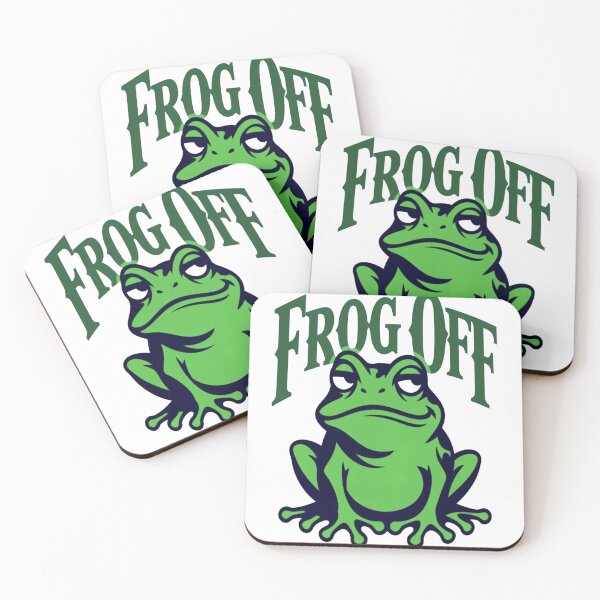 Item preview, Frog Off / Fuck Off – Chill Frog Meme Statement Shirt designed and sold by Lineforge by BehrfectMoments.
