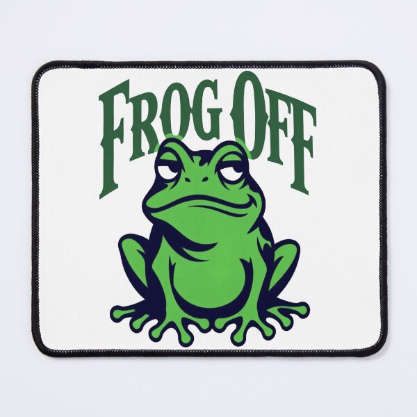 Item preview, Frog Off / Fuck Off – Chill Frog Meme Statement Shirt designed and sold by Lineforge by BehrfectMoments.