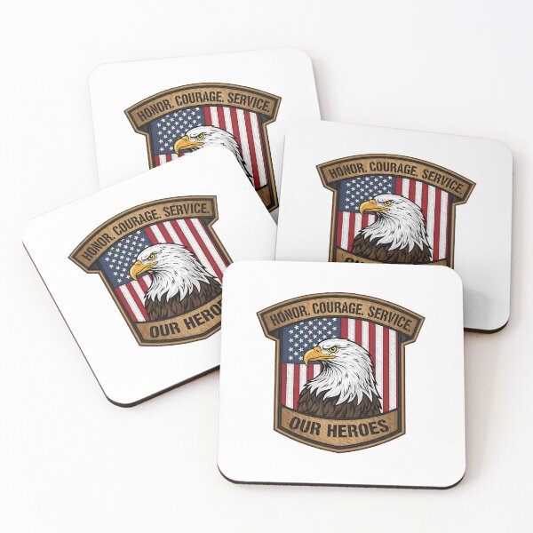Item preview, Distressed Patriotic Eagle Honor Heroes Badge designed and sold by chattsuede.