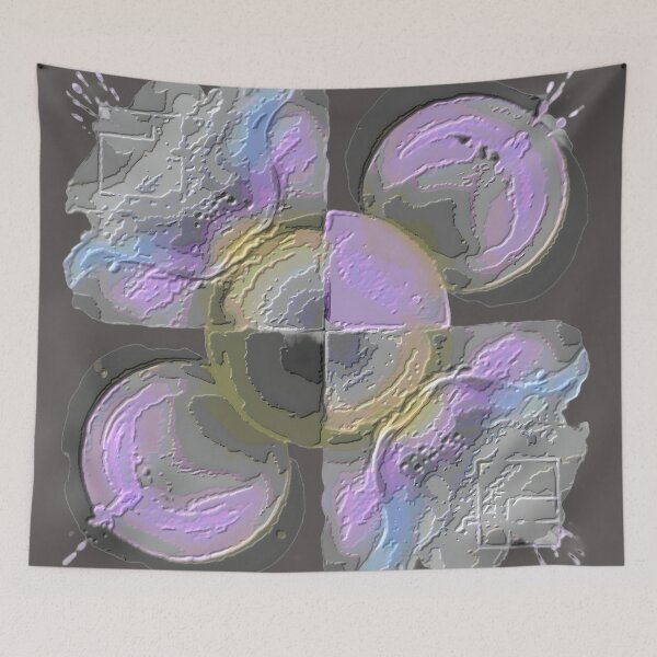Item preview, emotional drips dark plasticine colorful textured geometric abstract design designed and sold by SmashingDeals.