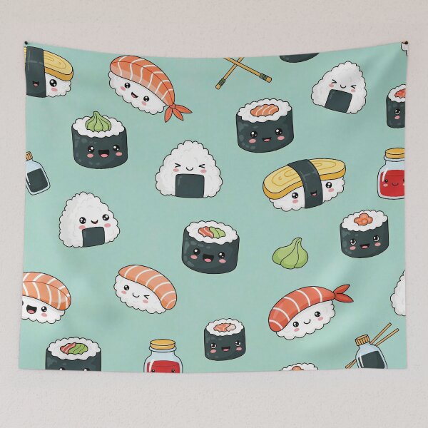 Item preview, Kawaii Sushi Pattern  designed and sold by Timegraf.