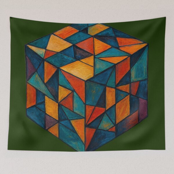 Item preview, Abstract Geometric Cube Mosaic designed and sold by Ecosetereos.