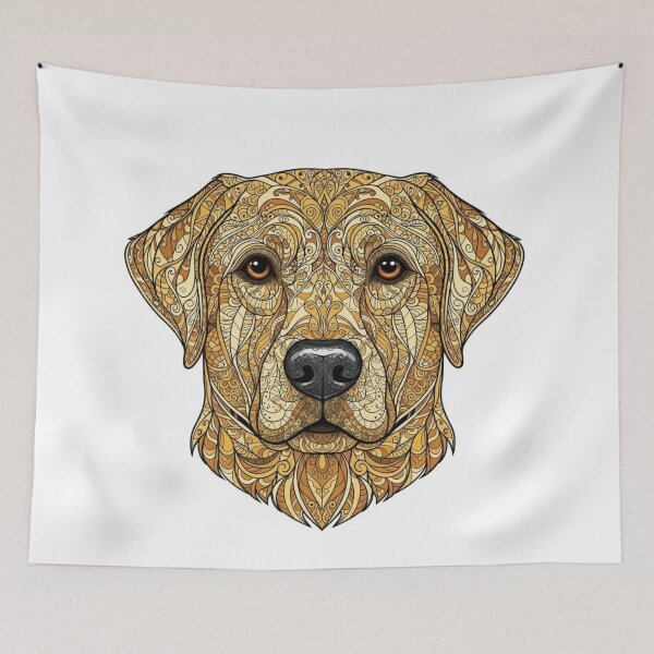 Item preview, Intricate Yellow Lab designed and sold by PaintedbyCarol.