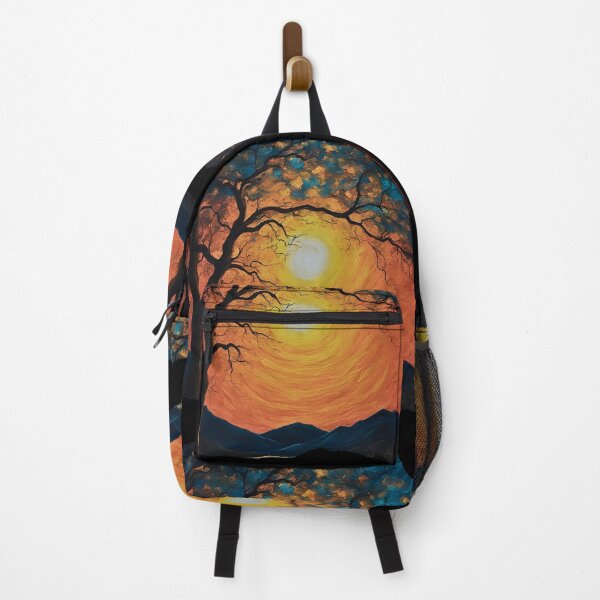Item preview, Sunset Tree Art | Impressionist Landscape Print | Painterly Torn Edge Painting | Boho Nature Art designed and sold by INKandSOULbyLUNA.