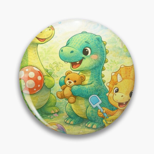 Item preview, Happy Dino Trio – Let’s Play! Cute designed and sold by MimisCornerCo.