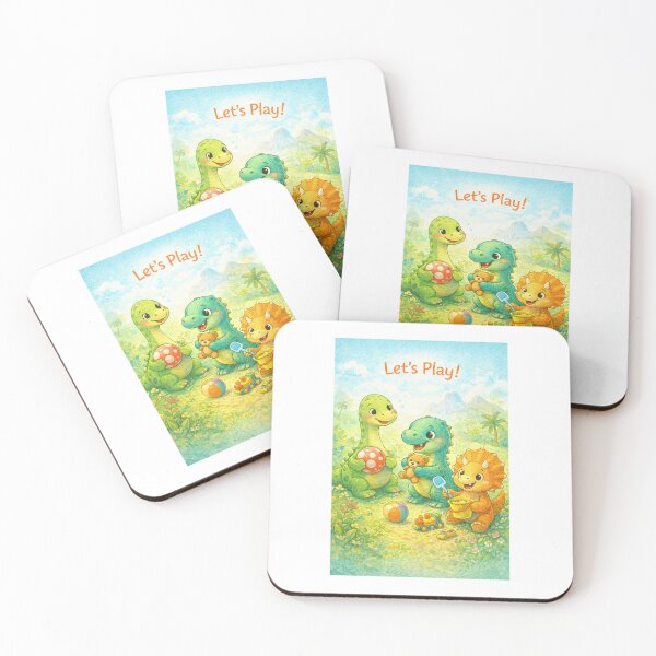 Item preview, Happy Dino Trio – Let’s Play! Cute designed and sold by MimisCornerCo.