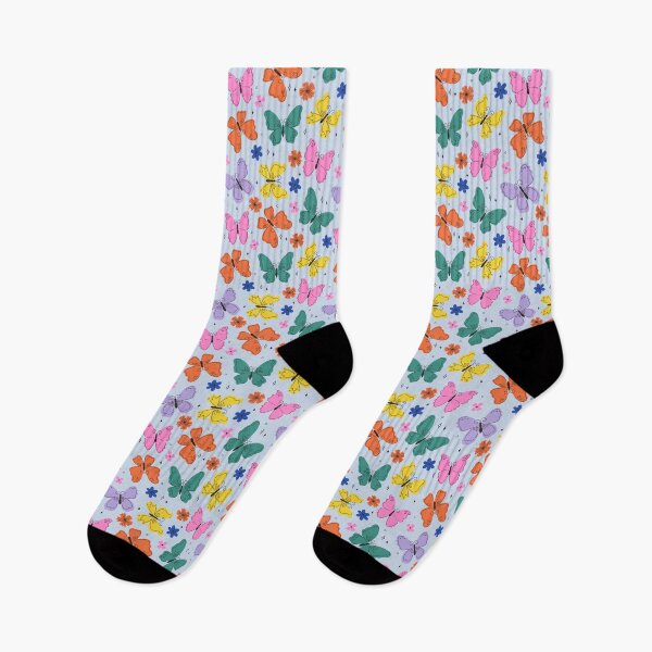 Item preview, colorful butterflies and flowers designed and sold by burbura.