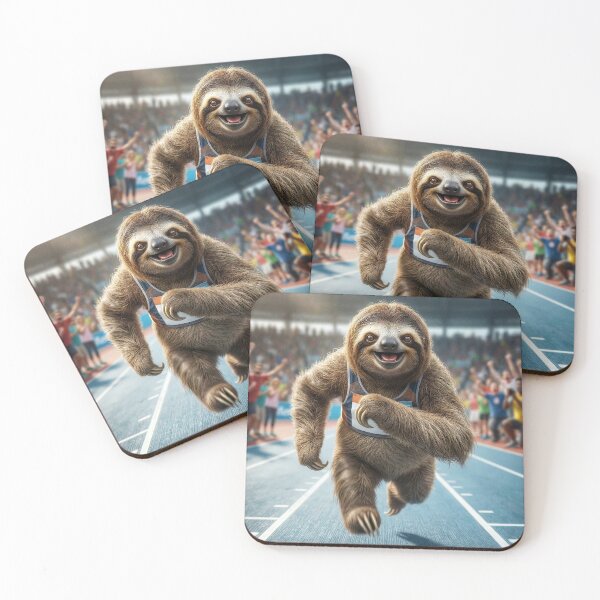 Item preview, Exuberant Sloth Tears Up the Track designed and sold by Tridentulus.
